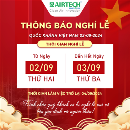 THÔNG BÁO LỊCH NGHỈ LỄ QUỐC KHÁNH