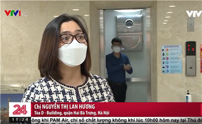 F0 gia tăng, các khu chung cư đông dân ở Hà Nội siết chặt phòng dịch, sử dụng Máy khử khuẩn thang máy Airtech