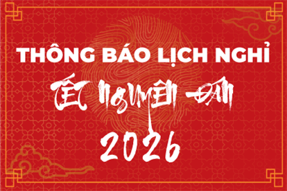 THÔNG BÁO NGHỈ TẾT NGUYÊN ĐÁN 2026