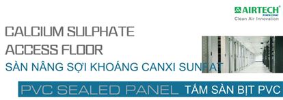 Sàn nâng sợi khoáng canxi sunfat (Tấm sàn bịt PVC)