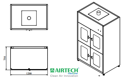 bản vẽ kỹ thuật tủ đựng hóa chất